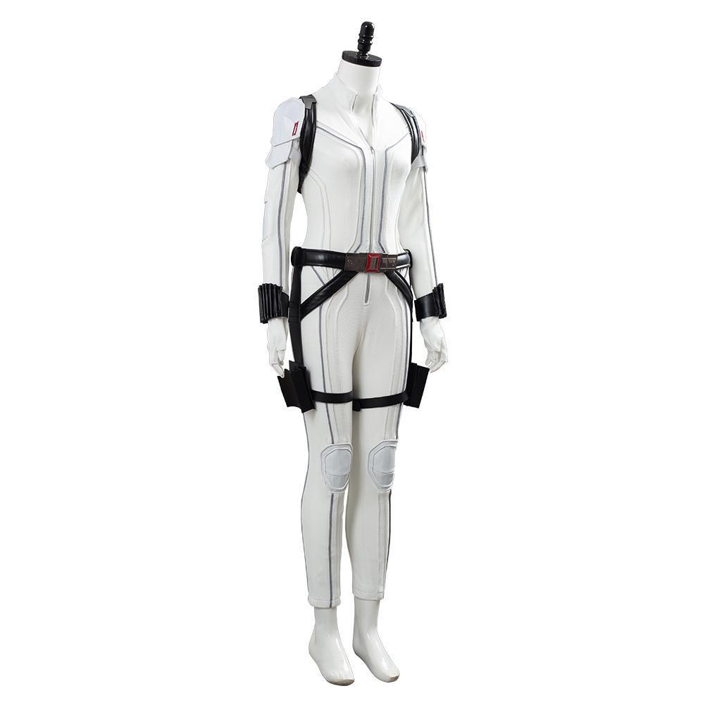 Shield Avengers Black Widow Movie Natasha Romanoff White Suit Costume Cosplay Costume