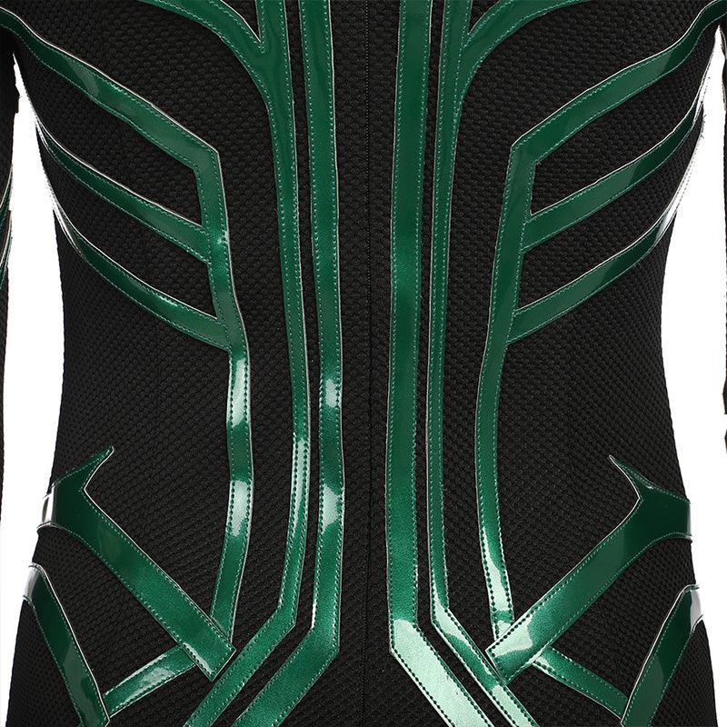 Hela Costume Thor 3 Ragnarok Women Halloween Bodysuit Cloak Cosplay Suit