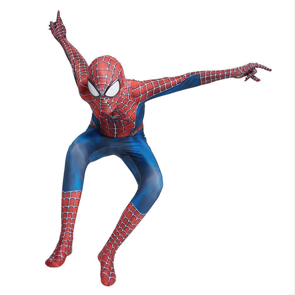 Kids SpiderMan Raimi suit Spiderman Cosplay Costume Halloween Zentai