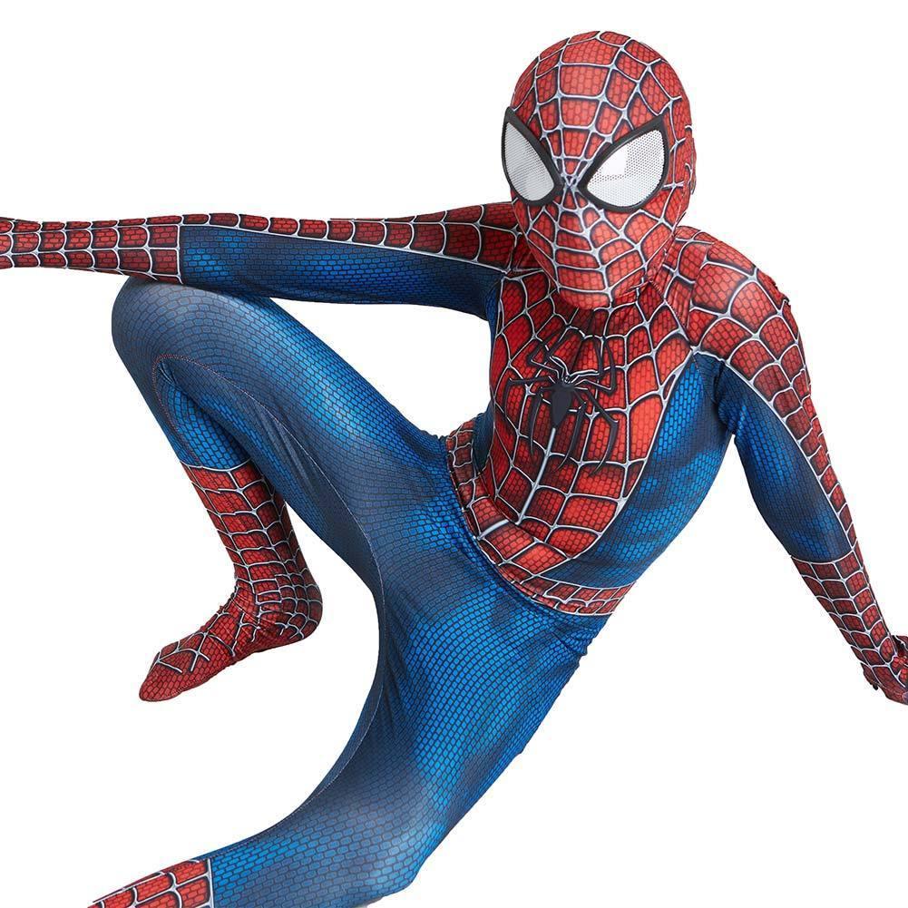 Kids SpiderMan Raimi suit Spiderman Cosplay Costume Halloween Zentai