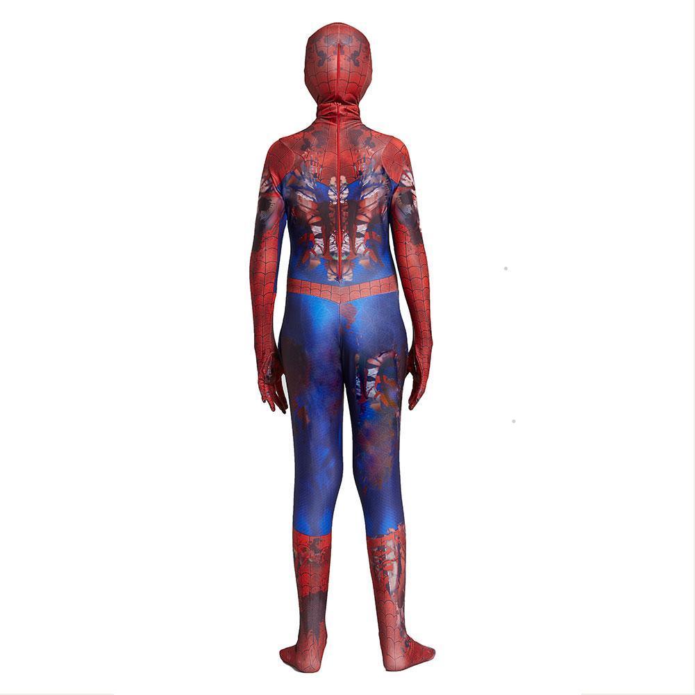 Kids spiderman skull suit Cosplay spandex full Bodysuit latex zentai