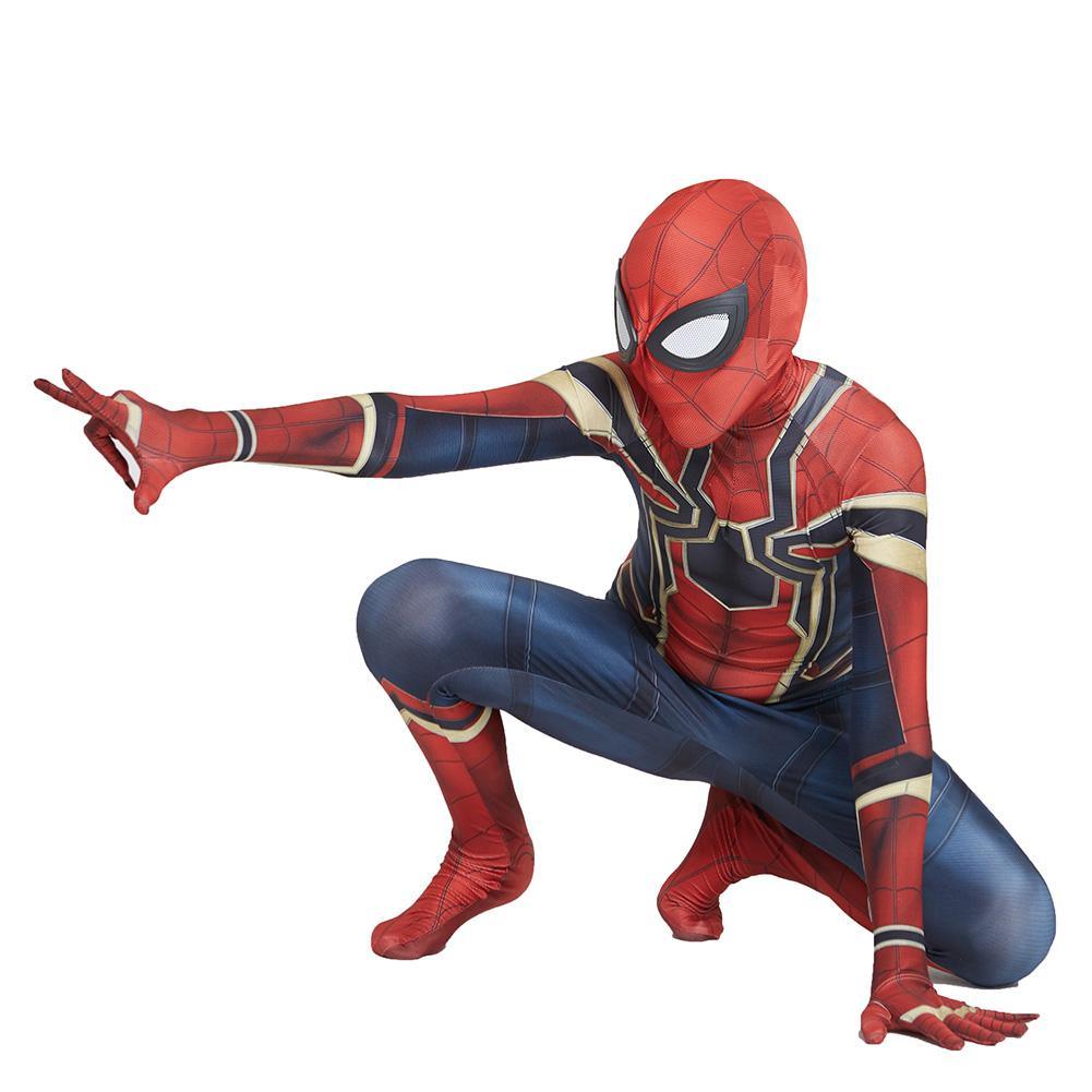 Kids Spiderman Homecoming Cosplay Rompers Costume Halloween Zentai Iron Spider Man Bodysuit Jumpsuits