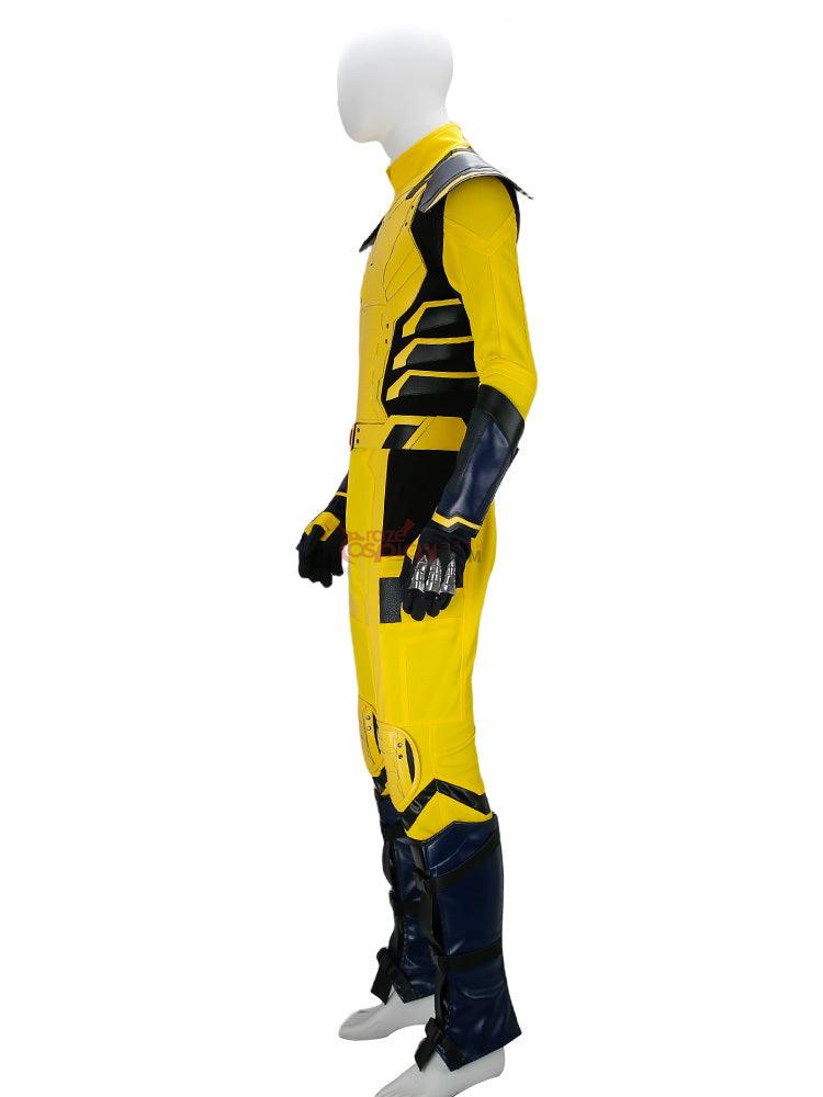 Movie Deadpool 3 Wolverine Leather Jumpsuit Outfit Cosplay Costume