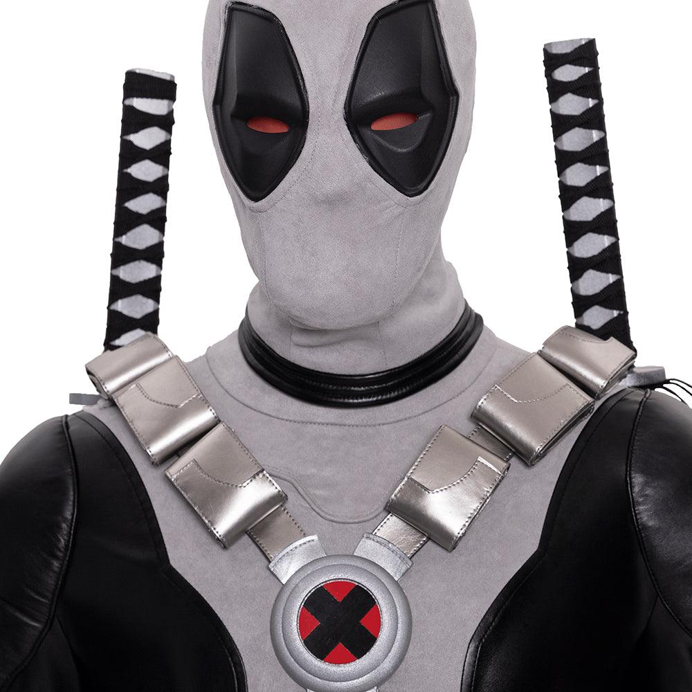 Movie White Deadpool Outfit Cosplay Costume