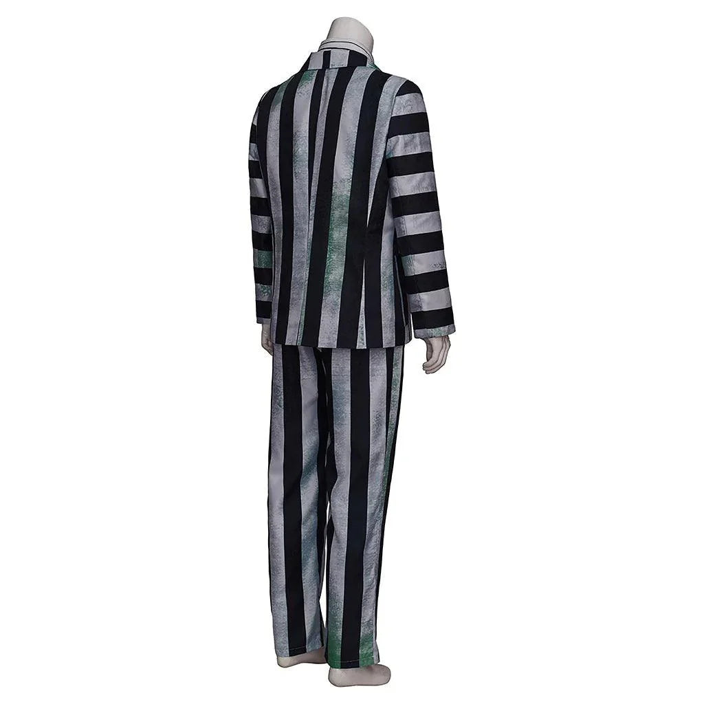 Beetlejuice Musical Cosplay Costume Striped Beetlejuice Halloween Suits