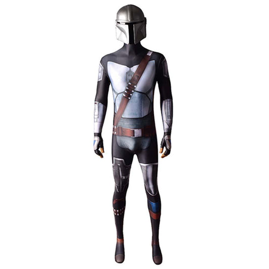 Unisex The Mandalorian Season 2 Silver Armor Cosplay Costume Lycra Spandex Jumpsuit Halloween Costume Costumes For Men Girls Women Boys