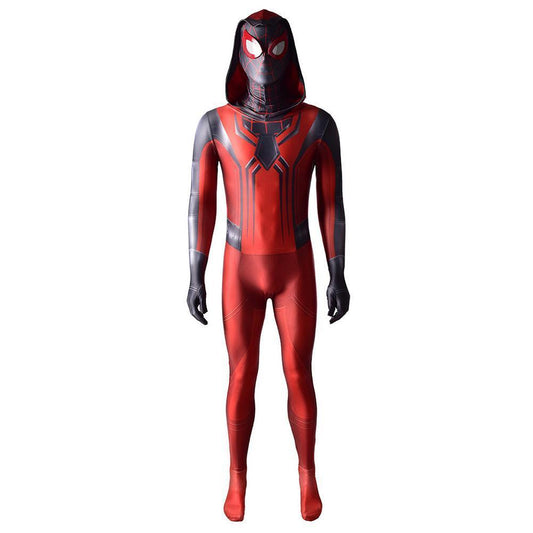 2020 Miles Morales Spiderman Costume Suit Black and Red