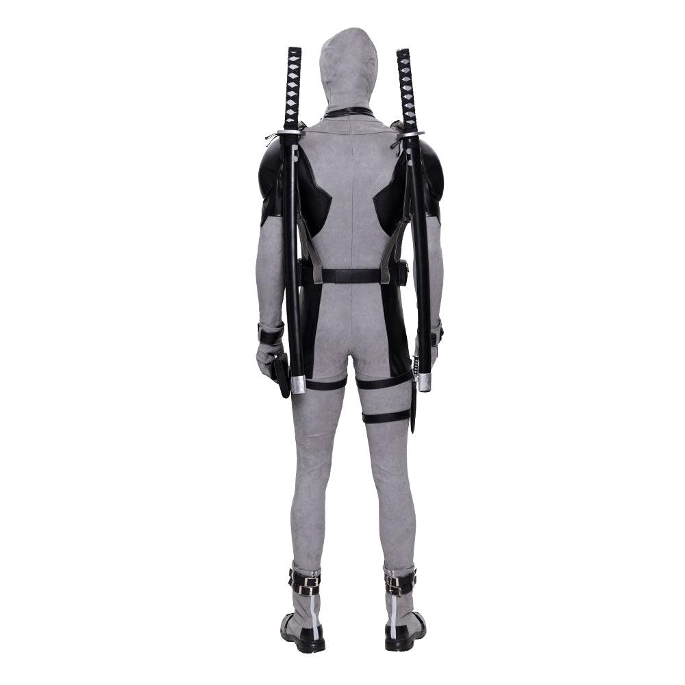 Movie White Deadpool Outfit Cosplay Costume