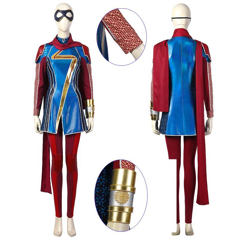 Kamala Khan Cosplay Costume Kara Zor El Outfit Halloween Carnival Suit