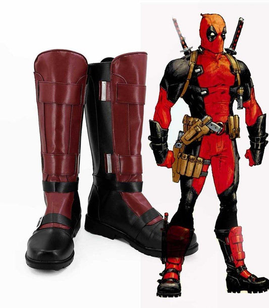 Marvel Deadpool Wade Wilson Cosplay Shoes