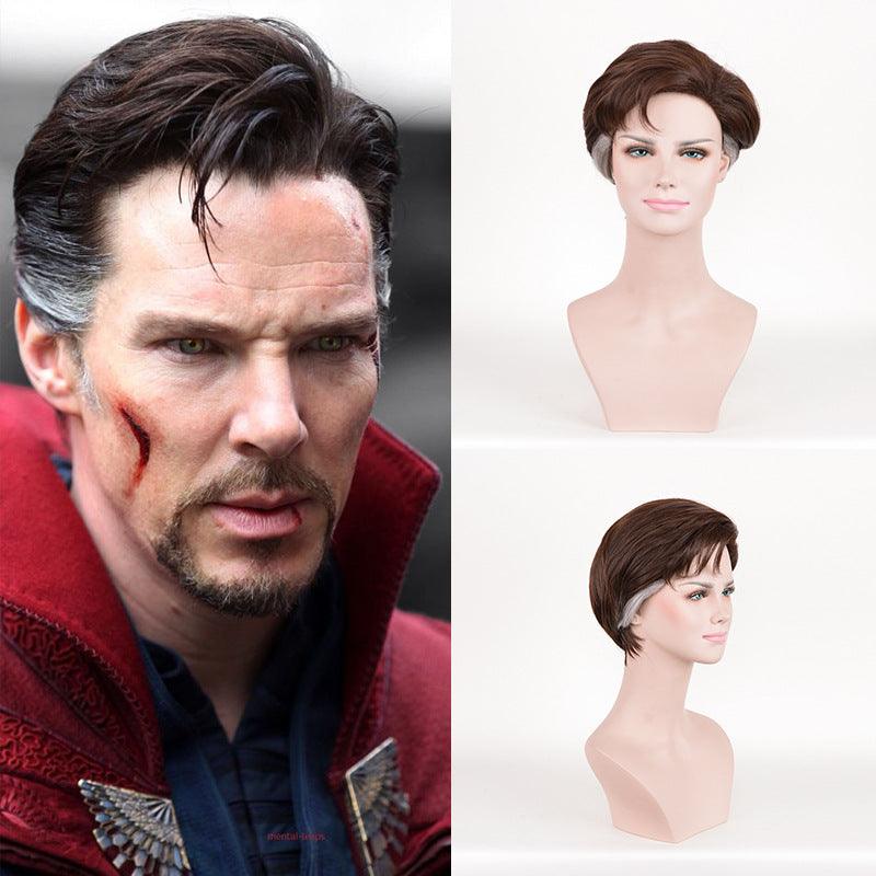 Marvel Doctor Strange Stephen Steve Brown Short Cosplay Wig