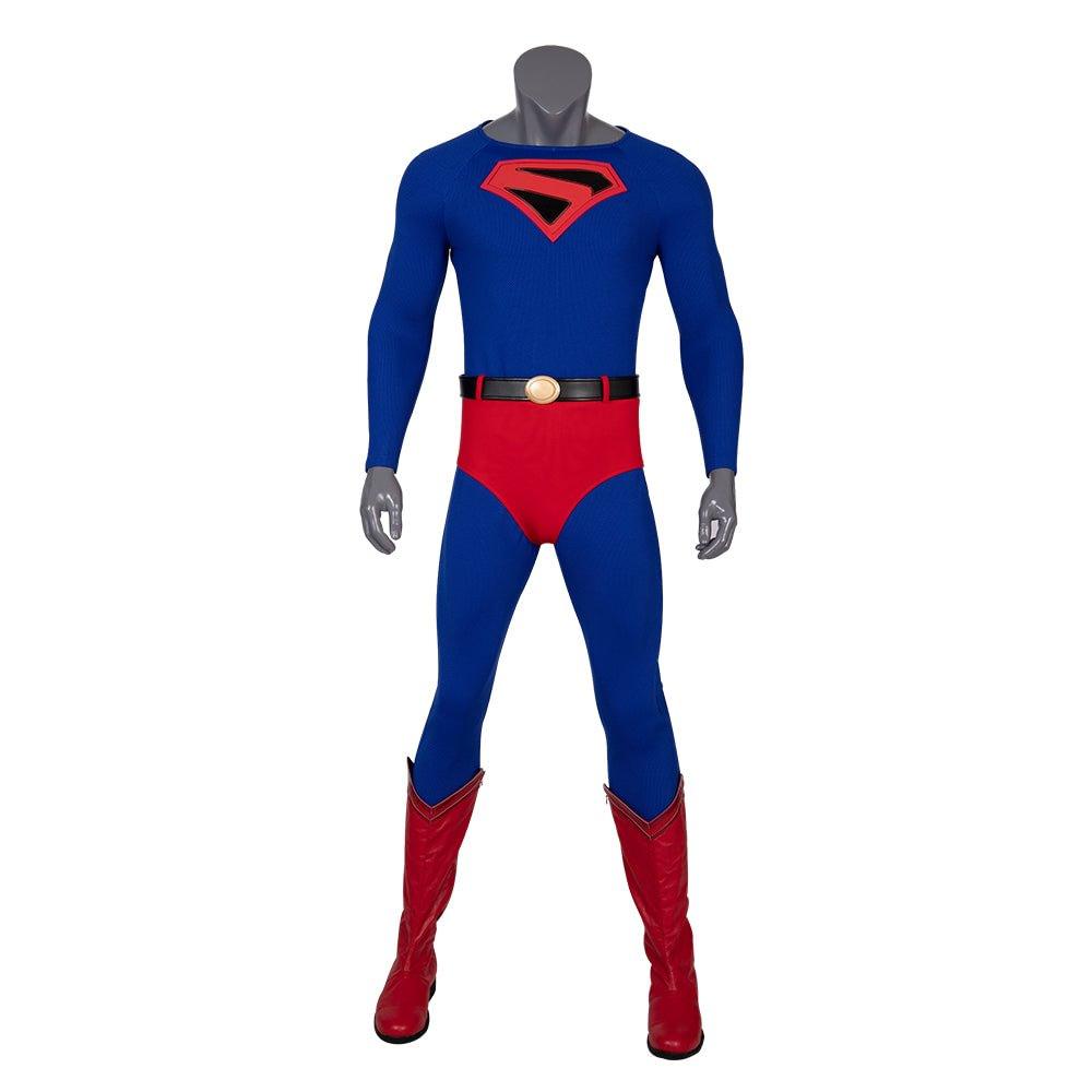 Superhero Clark Jumpsuit Outfit Crisis Infinite Earths Cosplay Costume