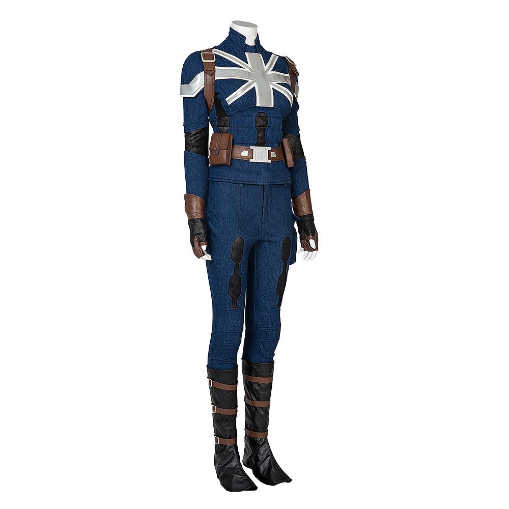 Peggy Carter Cosplay Costume What If Captain Carter Stealth Outfit