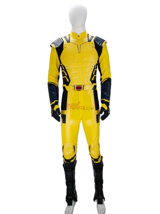 Movie Deadpool 3 Wolverine Leather Jumpsuit Outfit Cosplay Costume