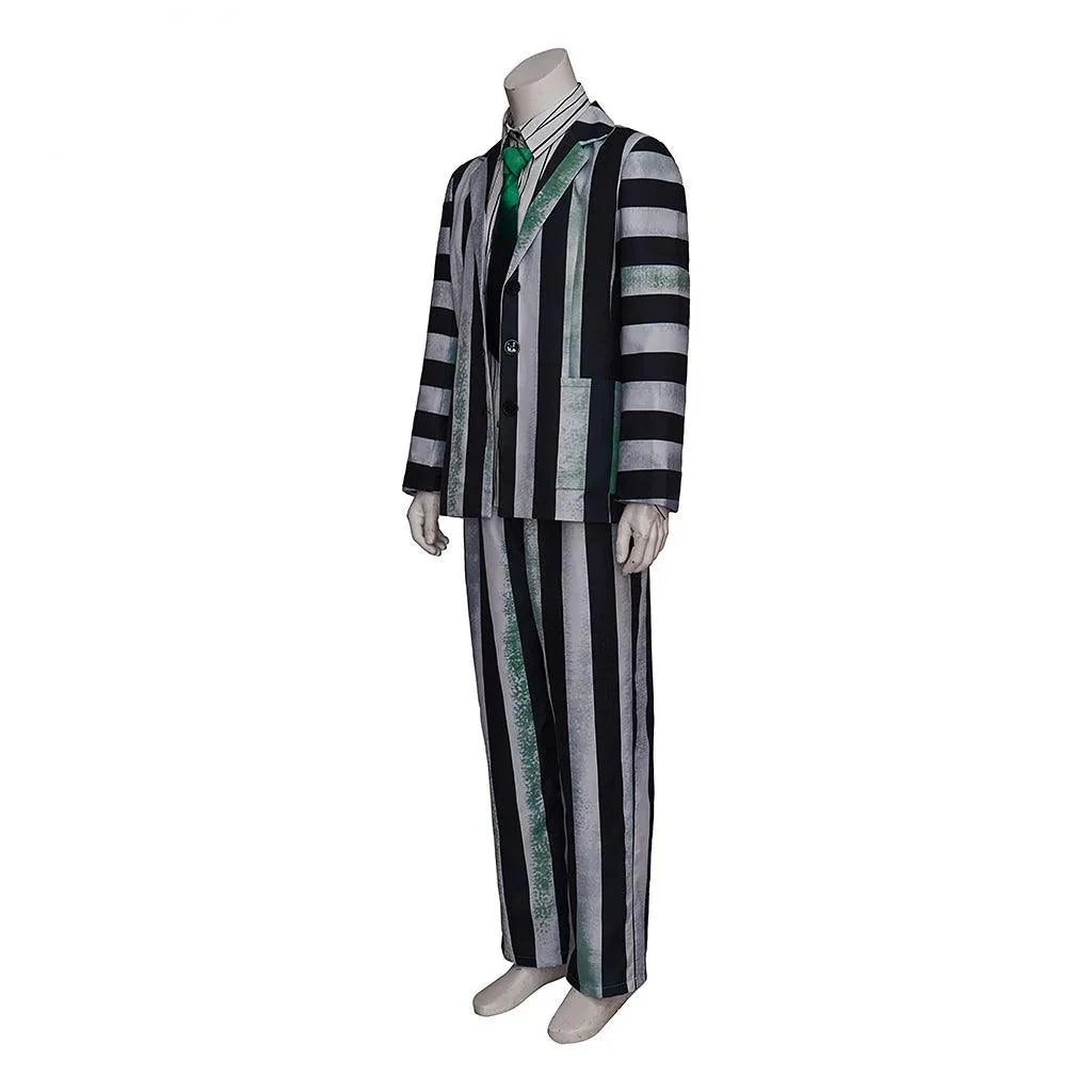 Beetlejuice Musical Cosplay Costume Striped Beetlejuice Halloween Suits