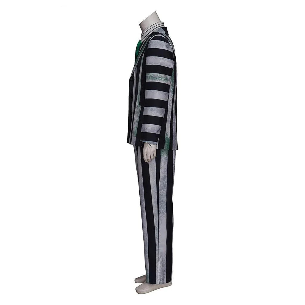 Beetlejuice Musical Cosplay Costume Striped Beetlejuice Halloween Suits