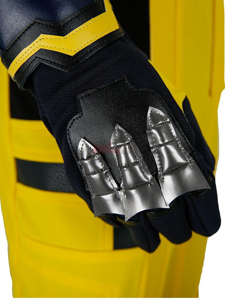 Movie Deadpool 3 Wolverine Leather Jumpsuit Outfit Cosplay Costume