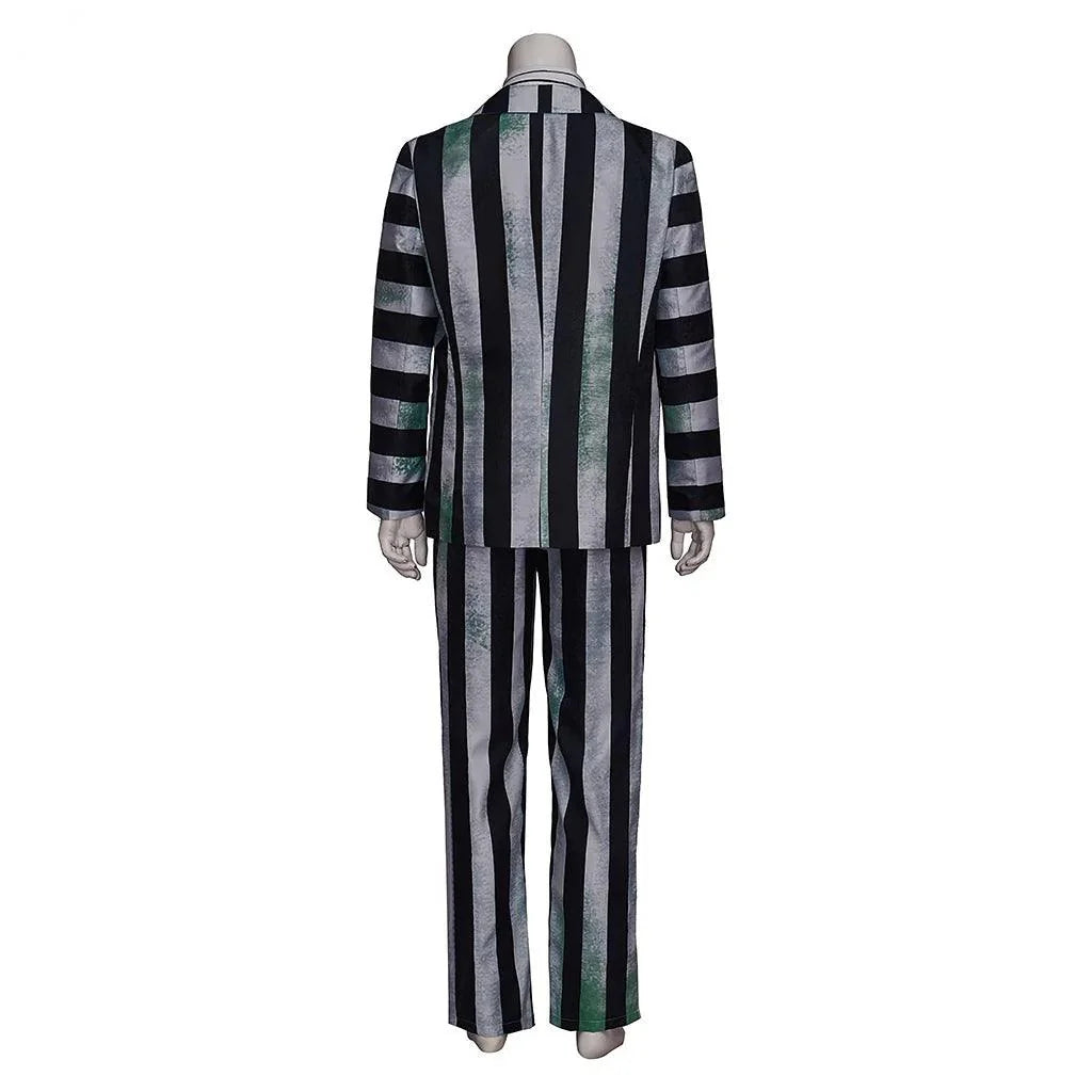 Beetlejuice Musical Cosplay Costume Striped Beetlejuice Halloween Suits