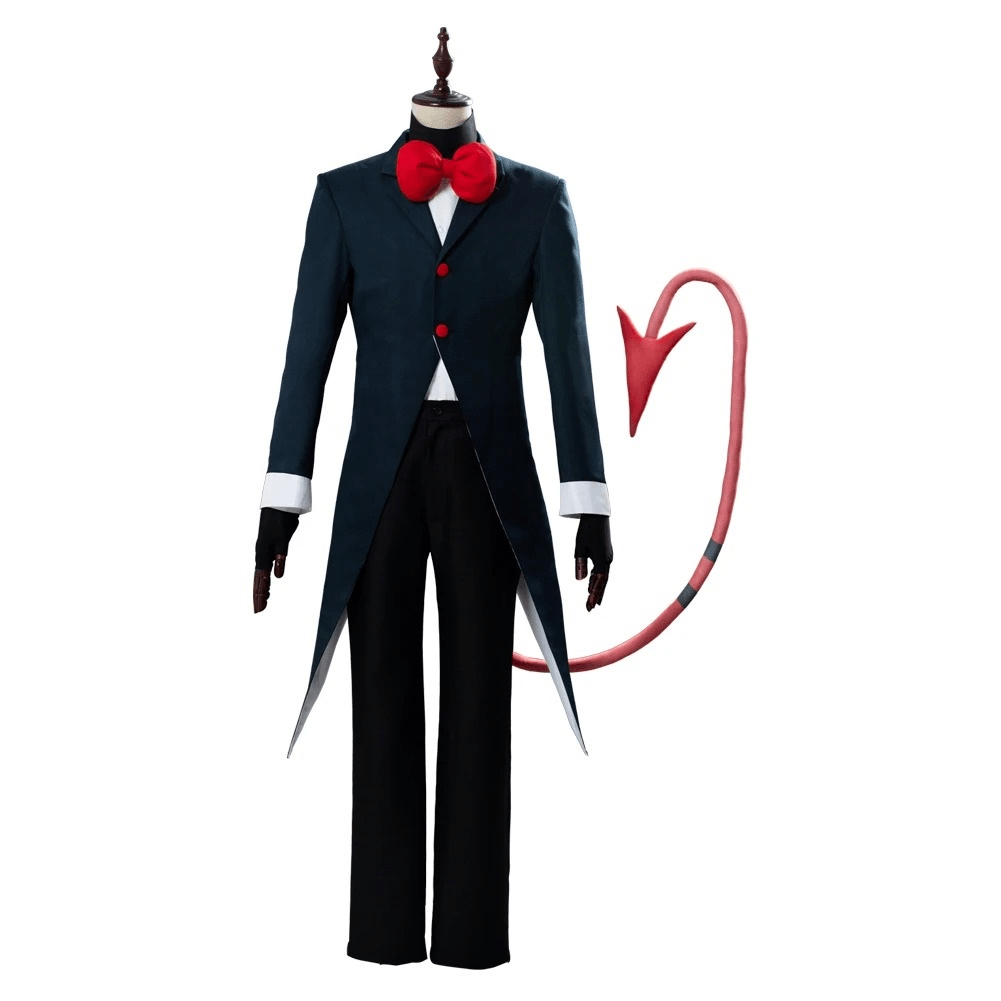 Hazbin Hotel Moxxie Helluva Boss Black Suit Cosplay Costume