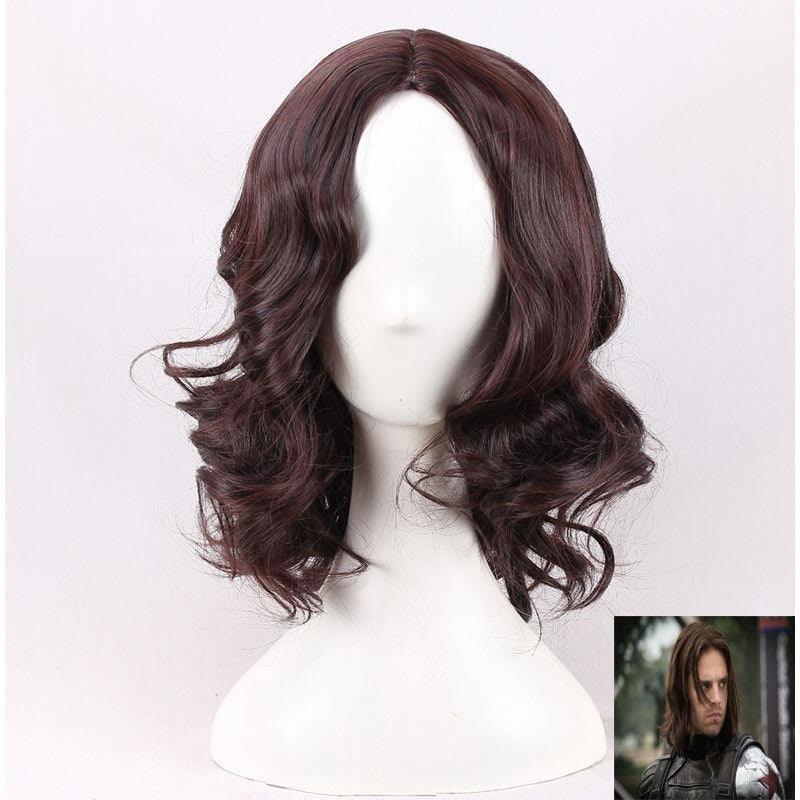 Winter Soldier Curly Wigs Captain America 2 Bucky Barnes Cosplay