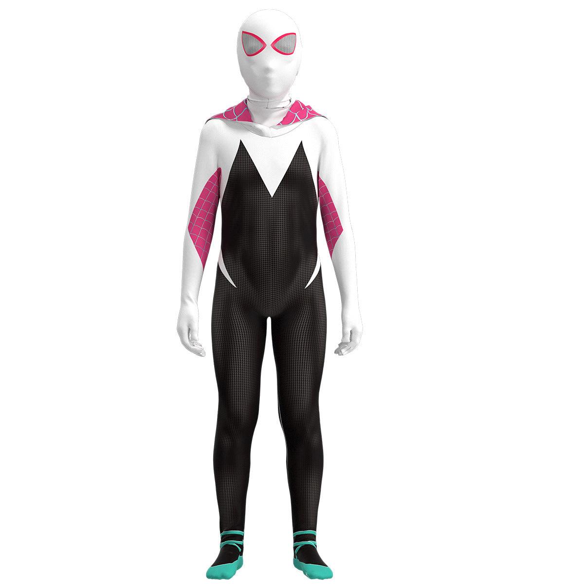 Kids Spiderman Into The Spider Verse Spider Gwen Halloween Costumes For Girls