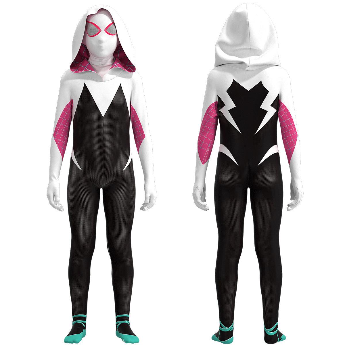 Kids Spiderman Into The Spider Verse Spider Gwen Halloween Costumes For Girls