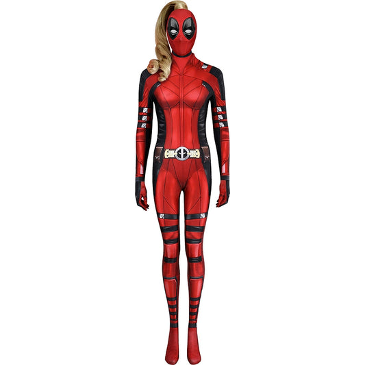 Lady Deadpool Deadpool 3 Lycra Jumpsuit Cosplay Costume