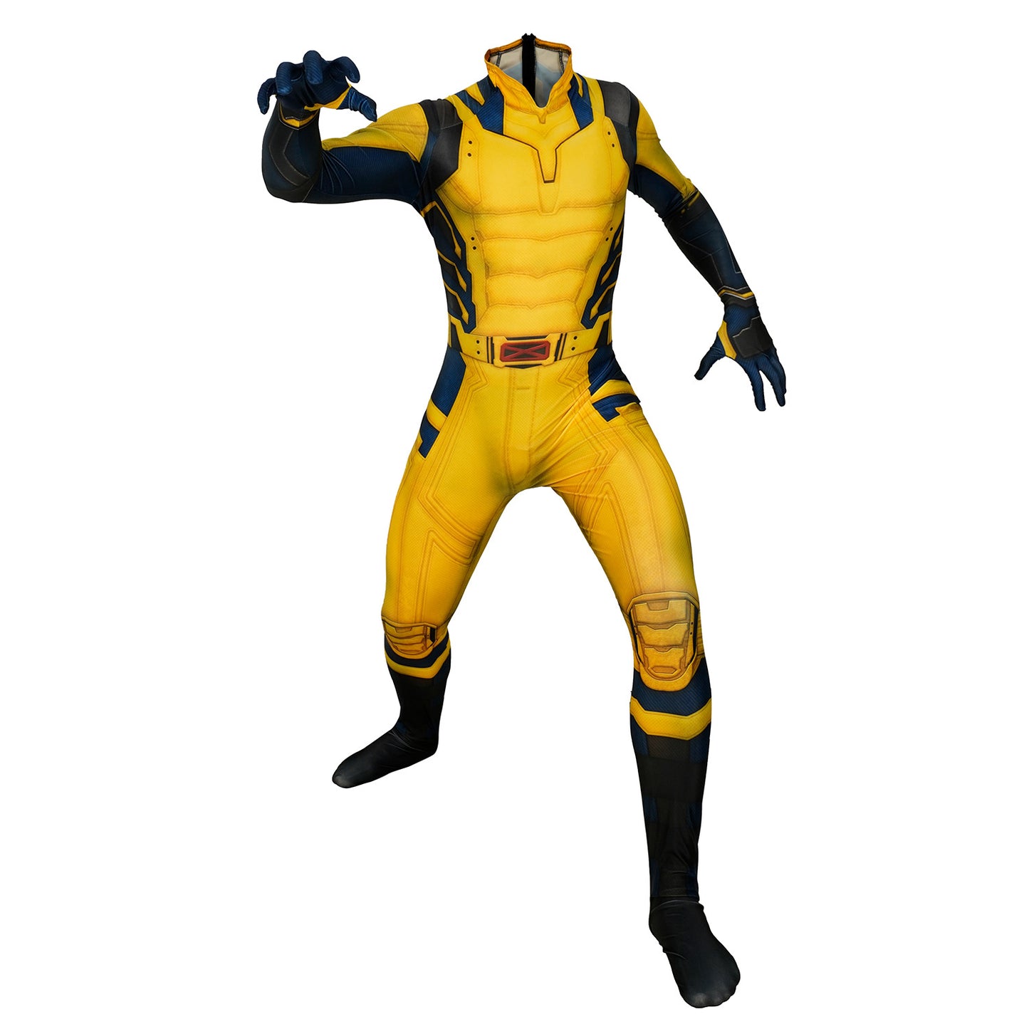 Movie Deadpool 3 Wolverine Jumpsuit Yellow Printed Cosplay Costume