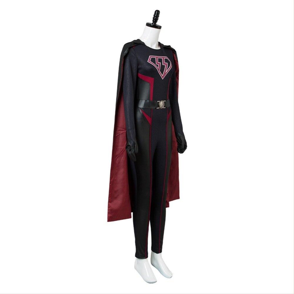 Kara Zor El Overgirl Danvers Outfit Cosplay Costume Jumpsuit Cape