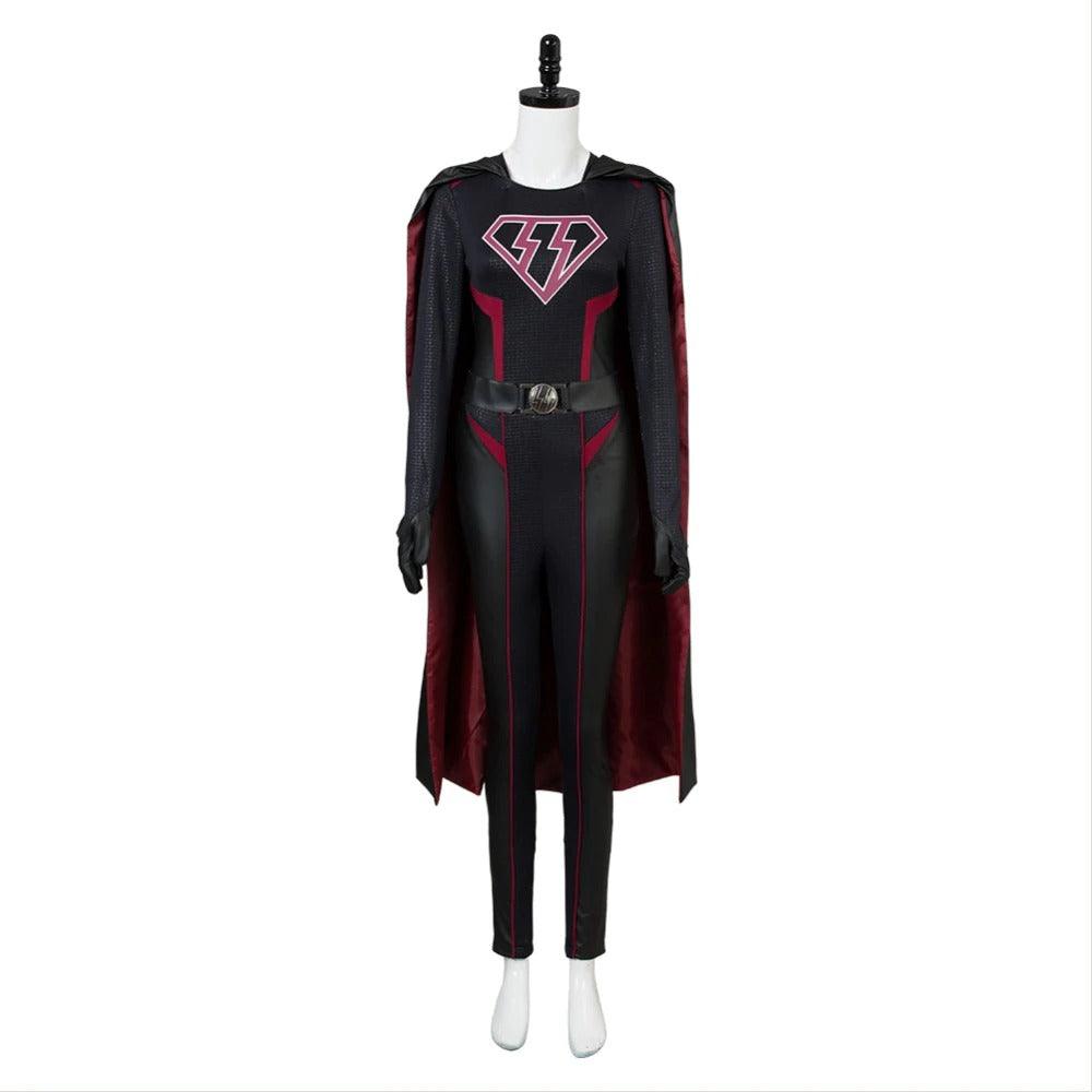 Kara Zor El Overgirl Danvers Outfit Cosplay Costume Jumpsuit Cape