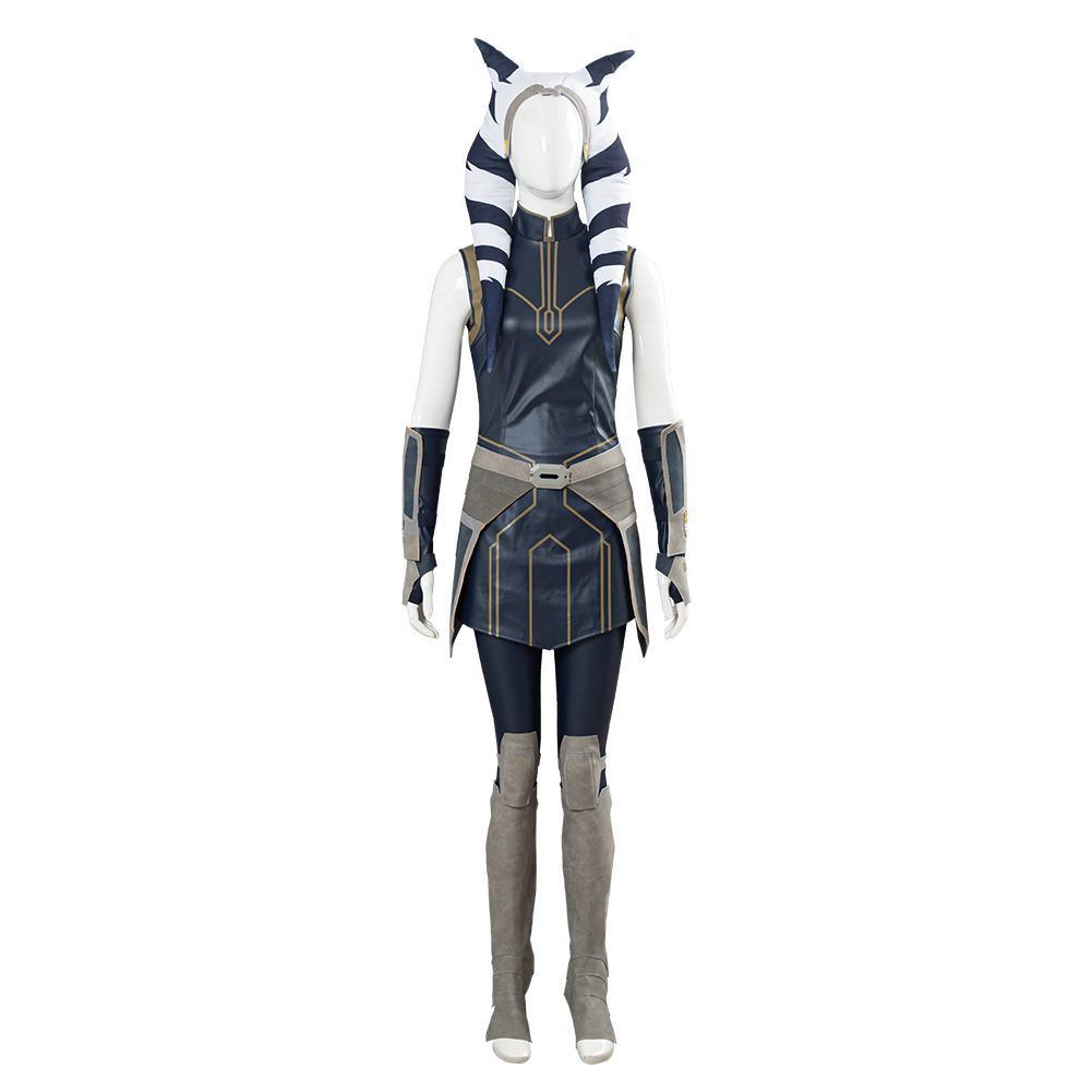 SW Clone Wars Season 7 Ahsoka Tano Women Girls Outfit Halloween Carnival Costume Cosplay Costume