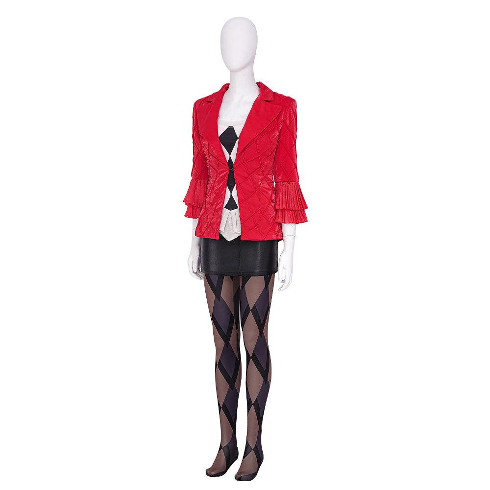 Joker 2 Harley Quinn Red Outfits Halloween Cosplay Costume