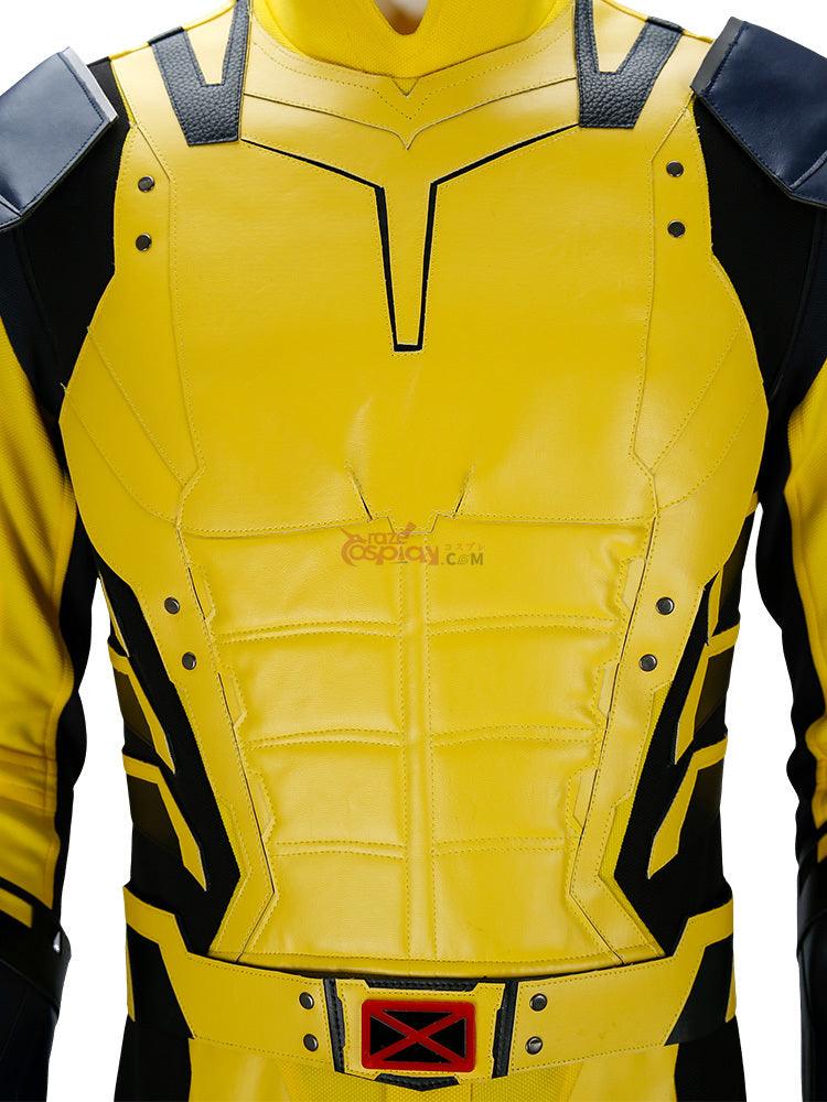 Movie Deadpool 3 Wolverine Leather Jumpsuit Outfit Cosplay Costume