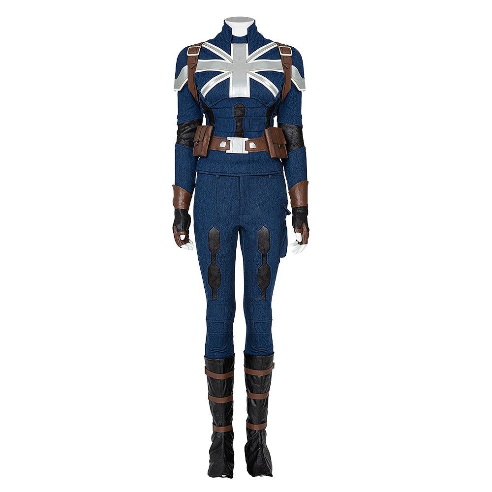 Peggy Carter Cosplay Costume What If Captain Carter Stealth Outfit