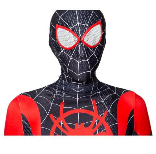 Miles Morales Suit Spiderman Into The Spider Verse Cosplay Costume for Adult