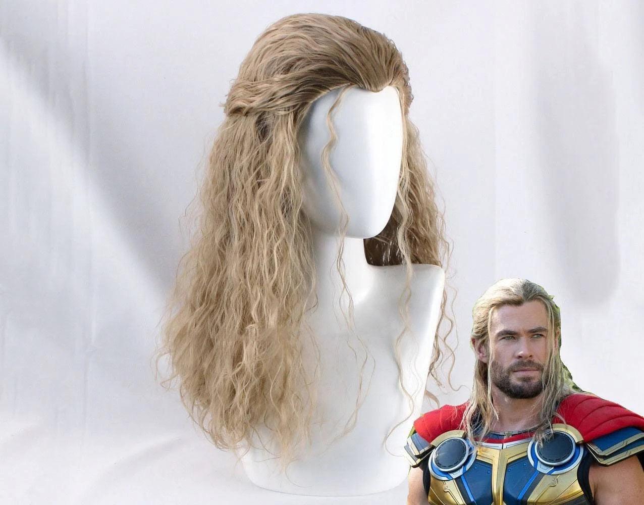 Marvel Thor Long Curly Blonde Wig